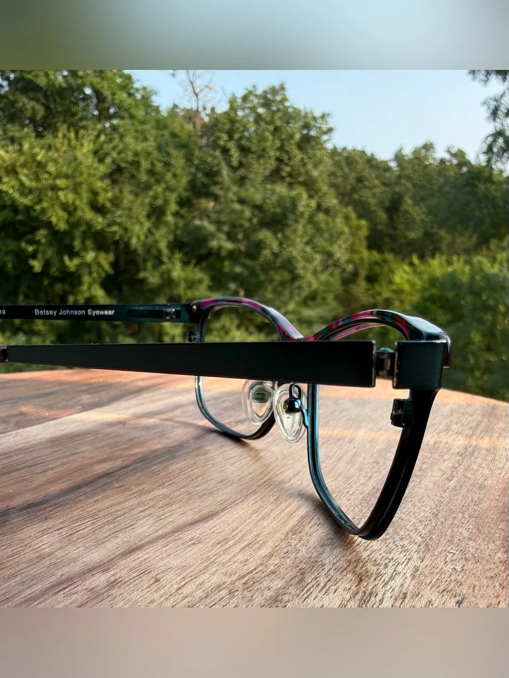 Betsey Johnson Eyeglass Frame Wild Nights Teal